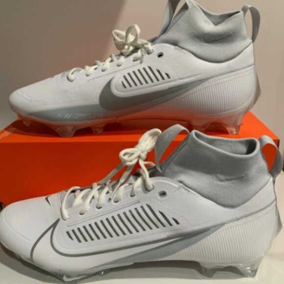 Nike Vapor Edge Pro 360 2 Men's Football Cleats White Metallic Silver  - Picture 1 of 7